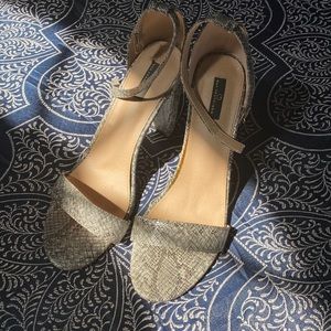 Snakeskin Heeled Sandals